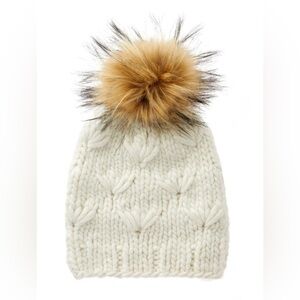STIK The Motley Beanie knit hat, Ivory
